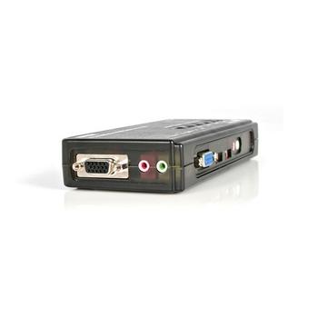 STARTECH StarTech.com 4 Port Black USB KVM Switch Kit with Cables and Audio - desktop KVM Switch - VGA KVM Switch - USB KVM Switch 4 Port (SV411KUSB) - KVM / audio switch - 4 x KVM / audio - 1 local user - des (SV411KUSB)