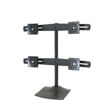 Ergotron DS100 Quad-Monitor Desk Stand stativ - for 4 LCD-skjermer - svart (33-324-200)