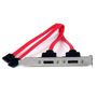 STARTECH 2 PORT SATA TO ESATA SLOT PLATE M/F UK (ESATAPLATE2)