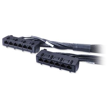 APC DATA DISTRIBUTION CABLE CAT6 UTP CMR 6XRJ-45 BLACK 6.4M (DDCC6-021)