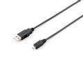 EQUIP USB-A til Micro-B 1,8m kabel, sort usb 2.0