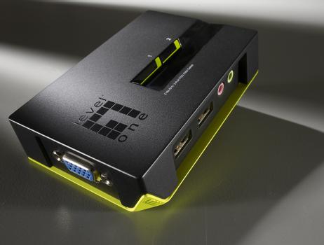 LEVELONE 2-Port 2*USB KVM with Audio Bl (KVM-0221)