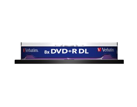 VERBATIM DVD+R DL, 8x, 8,5 GB/240 min, 10-pakkaus spindle, AZO (43666)