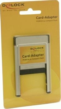 DELOCK PC Card muistikortinlukija,  sopii CompactFlash I/II MicroDrive,  16-bit (91052)