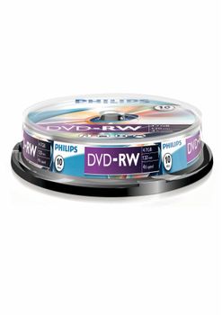 PHILIPS 10-PACK DVD-RW 4.7 GB DATA 120 (DN4S4B10F/00)