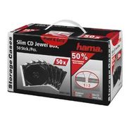 HAMA 1x50 CD Jewel Case SlimLine Transparent-black          51269 (51269)