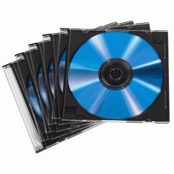 HAMA 1x50 CD-Leerhülle SlimLine Transparent-Schwarz        51269 (51269)