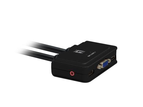 LEVELONE 2 port KVM-Switch 2x VGA, USB with audio (KVM-0223)
