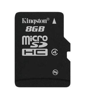 KINGSTON 8GB microSDHC Class 4 Flash Card + SD Adapter (SDC4/8GB)