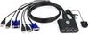 ATEN KVM-switch, 1 konsol styr 2 datorer, USB, 0,9m