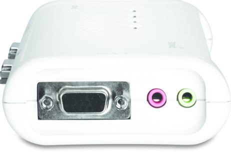 TRENDnet TK 409K - KVM / lyd / USB-svitsj - 4 x KVM/ lyd/ USB - 1 lokalbruker - stasjonær (TK-409K)