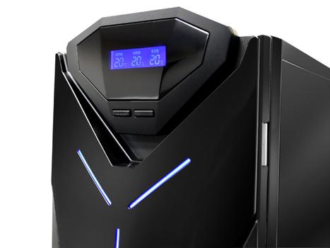 NZXT GUARDIAN 921 RB Midi Tower Sort/Blå Vifter: 1x 120mm Front, 1x 120mm Side, 1x 120mm Bak, Blå LEDs (921RB-001-BL)