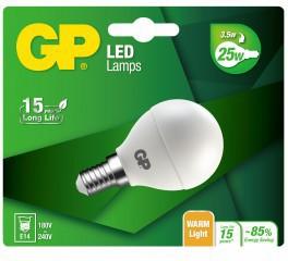 GP LED Lamp Mini Globe, E14, 3.5W (25W), 250lm (472096)