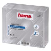 Hama CD-box Transp dubbel 5pack (44752)