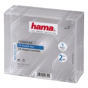 Hama CD-box Transp dubbel 5pack