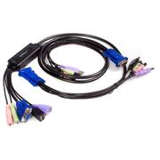 STARTECH 2 PORT KVM SWITCH WITH AUDIO IN INTEGRATED USB M VGA CABLES IN CABL