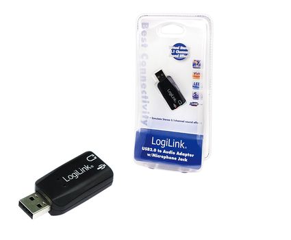 LOGILINK USB Soundcard Virtual 3D Soundeffects USB 2.0 Ekstern (UA0053)