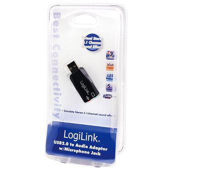 LOGILINK USB Soundcard Virtual 3D Soundeffects USB 2.0 Ekstern (UA0053)