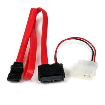 STARTECH 90 cm Slimline SATA naar SATA Adapter met LP4 Voeding (SLSATAF36)