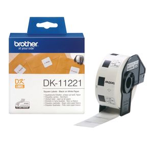 BROTHER DK11221 kvadratisk label 23x23mm 1000 stk. (DK11221)