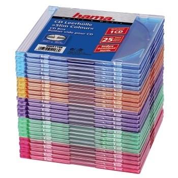 HAMA 1x25 CD-Sleeves   Slim Box coloured                   51166 (51166)
