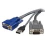 STARTECH 6 FT ULTRA-THIN USB VGA 2-IN-1 KVM CABLE CABL
