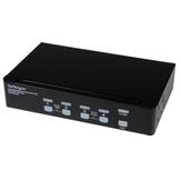 StarTech 4 Port High Resolution USB DVI Dual Link KVM Switch with Audio and USB 2.0 Hub (SV431DVIUAHR) - KVM / lyd / USB-svitsj - 4 porter (SV431DVIUAHR)