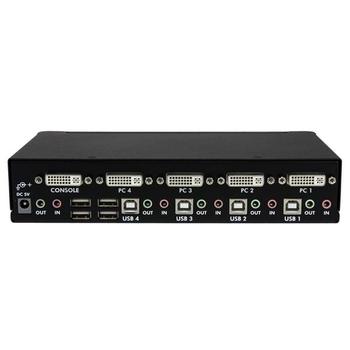 STARTECH 4 PORT USB DVI KVM SWITCH (SV431DVIUAHR)