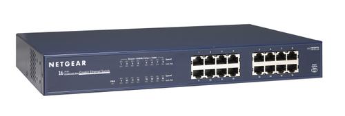 NETGEAR JGS516 16 Port Unmanaged Rackmount 1U Gigabit Ethernet Network Switch (JGS516-200EUS)