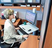 Ergotron WorkFit-C Single LD Sit-Stand Workstation vogn - for LCD-skjerm / tastatur / mus / bærbar - grå (24-198-055)