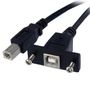 STARTECH PANEL MOUNT USB EXTENSION CABLE FEMALE TO MALE USB B PORT 91 CM CABL