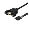 STARTECH 30cm Panel Mount USB Cable - USB A to Motherboard Header Cable F/F	 (USBPNLAFHD1)