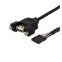 STARTECH 91cm Panel Mount USB Cable - USB A to Motherboard Header Cable F/F	
