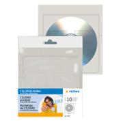 HERMA CD/DVD-Hüllen selbstkleb. f.1 CD/DVD 10 Stck. trans. 7688