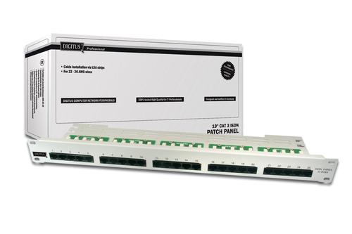DIGITUS Cat3 ISDN PatchPanel. Unshielded 25-port RJ45. 8 (DN-91325-1)