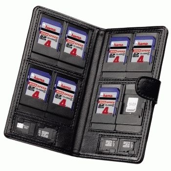 HAMA Memory Card Case  Vegas black   SD/ microSD         95964 (95964)