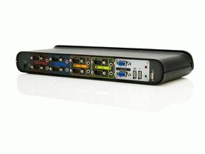 BELKIN New SoHo 4-Port KVM Switch Dual Head USB VGA 1,8m (F1DH104LEA)