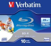 Verbatim 10 x BD-R - 25 GB 6x - skrivbar overflate - CD-eske (43713)