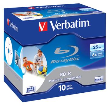 VERBATIM BD-R single layer 25gb 6x printable surface hard coat (10) (43713*5)