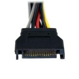 StarTech 6in SATA Power Y Splitter Cable Adapter - M/F - Strømsplitter - SATA-strøm (hann) til SATA-strøm (hunn) - 15.2 cm (PYO2SATA)