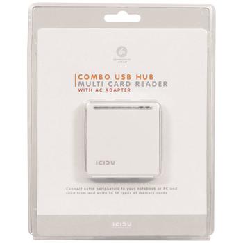ICIDU USB 2.0 HUB & Reader, White (252937)