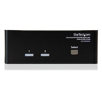 STARTECH 2 Port Dual DVI USB KVM Switch with Audio & USB 2.0 Hub (SV231DD2DUA)