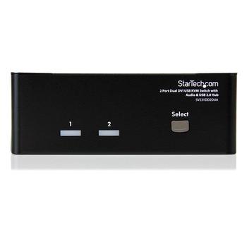 STARTECH 2 Port Dual DVI USB KVM Switch with Audio & USB 2.0 Hub (SV231DD2DUA $DEL)