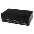 4 Port Dual DVI USB KVM Switch with Audio & USB 2.0 Hub