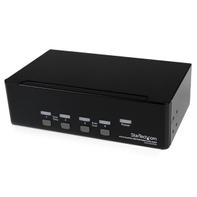 StarTech 4-Port Dual KVM Switch with Audio for DVI Computers - Built-in USB Hub (SV431DD2DUA) - KVM / lyd / USB-svitsj - 4 porter
