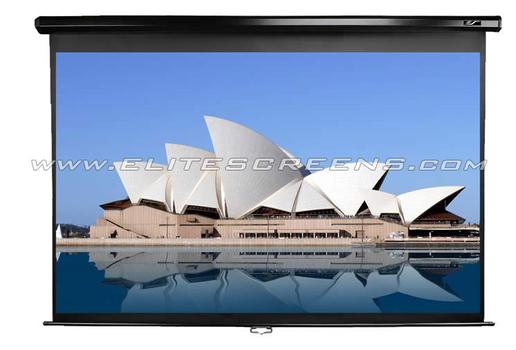 ELITE SCREENS M99NWS1 H:178CM X B:178CM 1:1 Manual Pull Down Projector Screen 1.1 Format Black (M99UWS1)