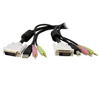 STARTECH 4-IN-1 USB DUAL LINK DVI-D KVM SWITCH CABLE W/ AUDIO CABL (DVID4N1USB10)
