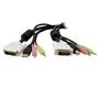 STARTECH 3m 4-in-1 USB Dual Link DVI-D KVM Switch Cable w/ Audio & Microphone