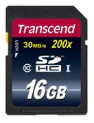 TRANSCEND 16GB SDHC(SD 3.0) High Speed Class 10 (Alt. TS16GSDHC10) (TS16GSDHC10)
