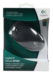 LOGITECH M100 Mouse  Dark (910-001602)